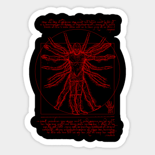 Vitruvian 001 Red Sticker